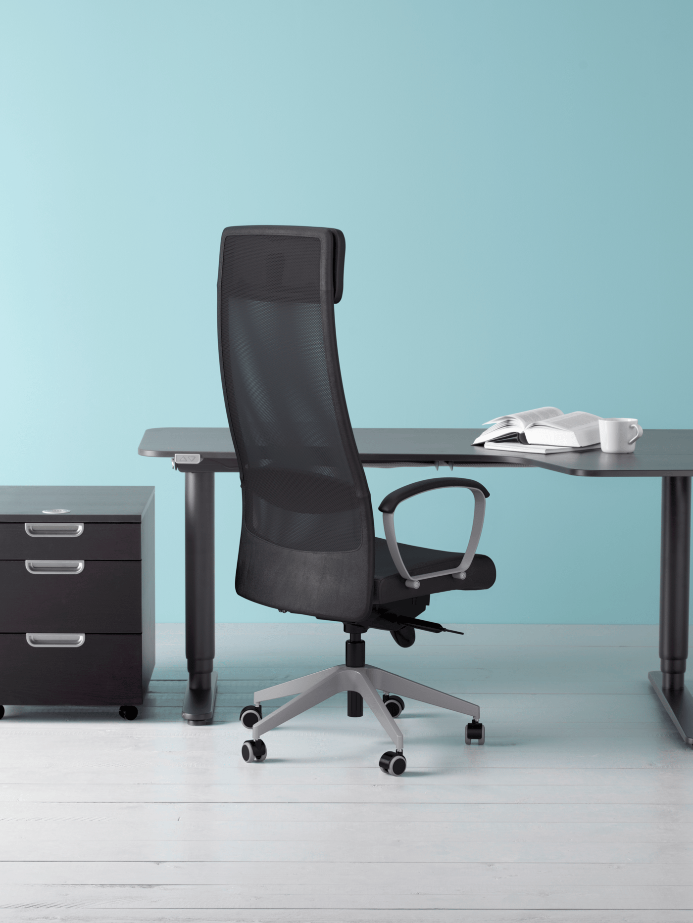 Office chair and a desk