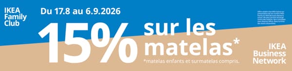 OFFRE MATELAS 15%