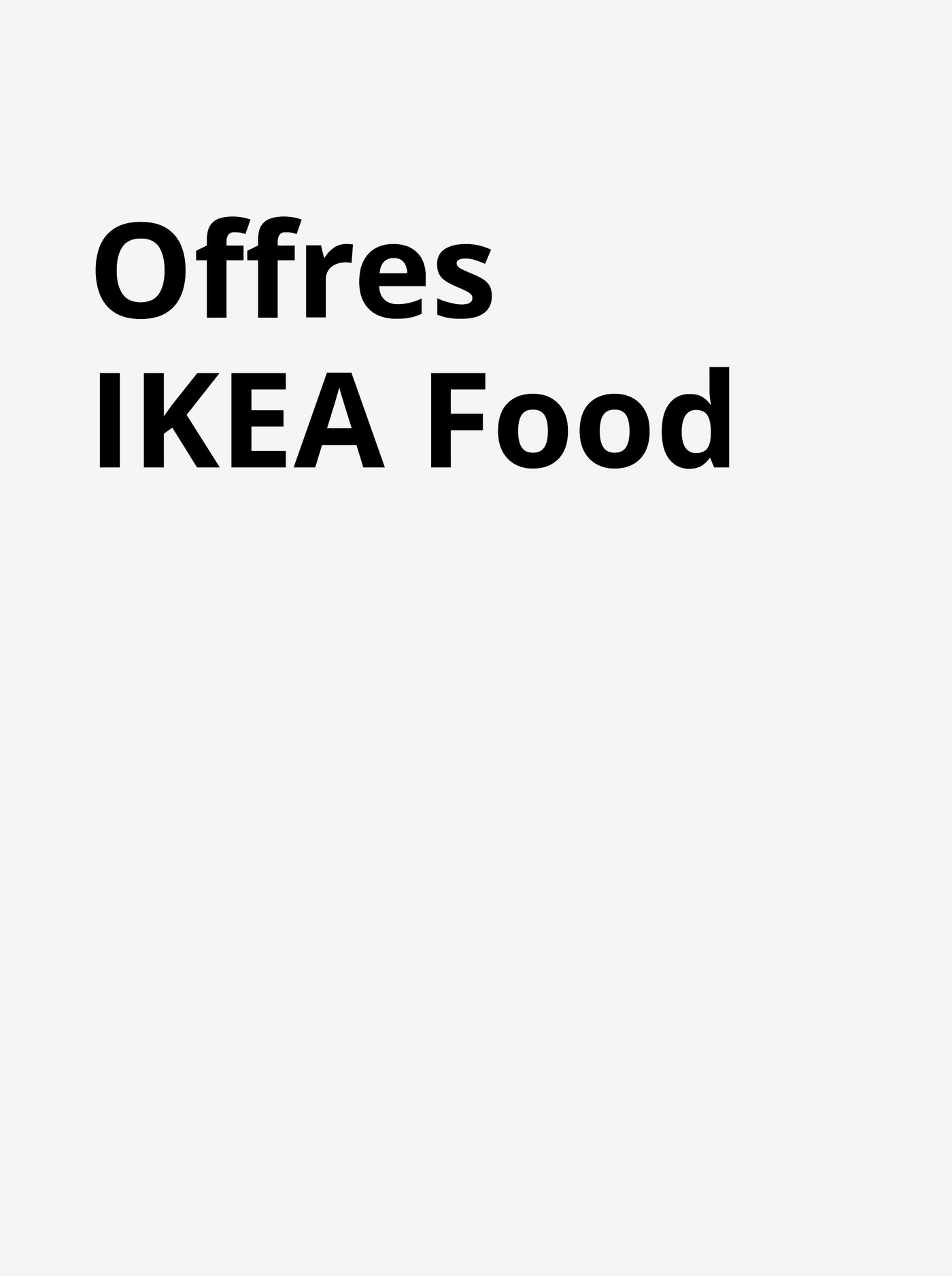 Offres IKEA Food