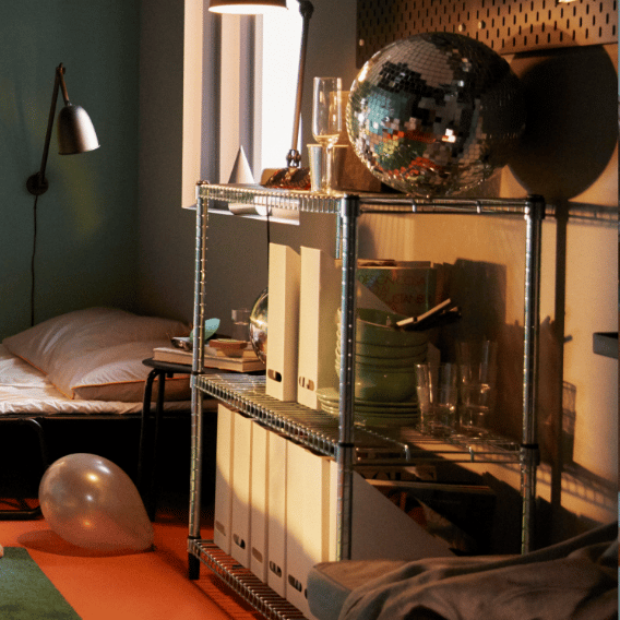 OMAR Shelving unit, galvanised, 92x36x94 cm