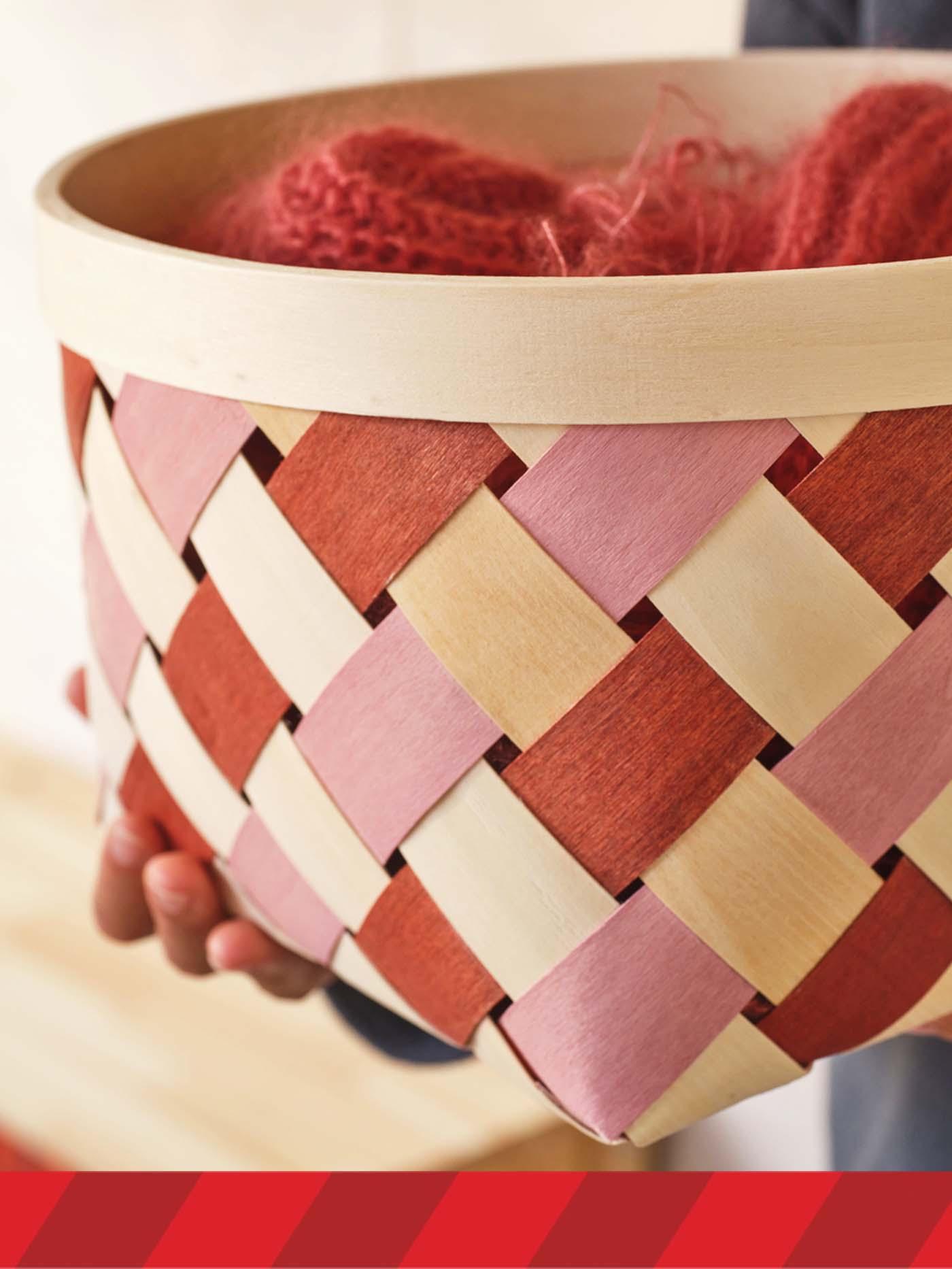 OMMJÄNGE basket s2 orange/pink for crafters as Christmas gift ideas