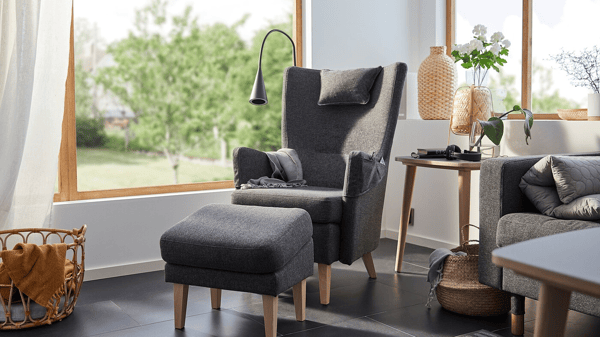 OMTÄNKSAM collection_Food stool and Arm chair
