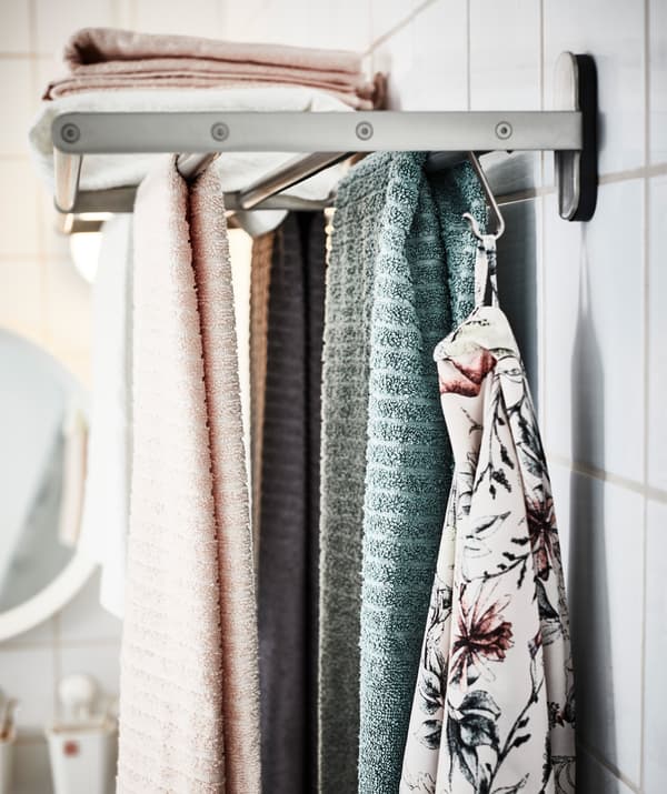 One colour each, and all in the family knows which towels to use – and which ones definitely not.