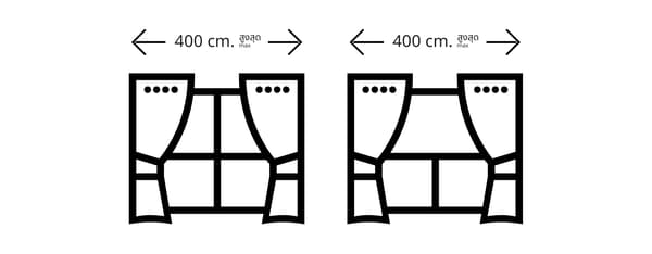 One - or double-layer curtain flat rates starting from 1,400 THB*