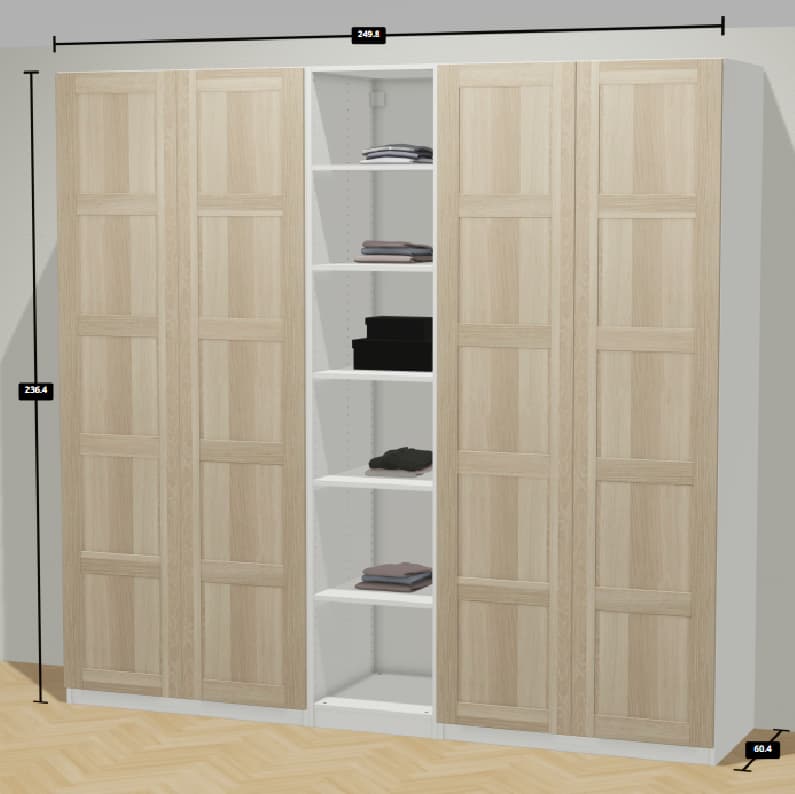 Open the PAX planner to design your wardrobe online