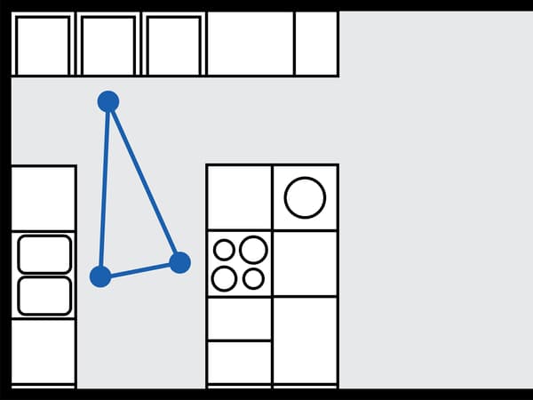 Open U-shaped kitchen