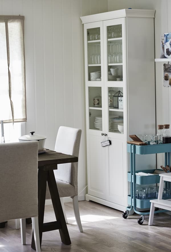 Opt for light shades for big pieces of furniture and paint smaller pieces your accent colour.