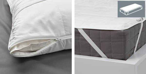 oreiller et alèse sur un matelas