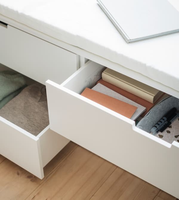 Organised bedroom drawers