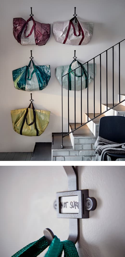 Organisez votre maison avant les fêtes ! IKEA propose de nombreux meubles modernes et accessoires pour désencombrer votre espace, comme le sac de courses YPPERLIG. Qui convient aussi pour le tri des déchets. Facile à entretenir, il suffit de le rincer et de le sécher.