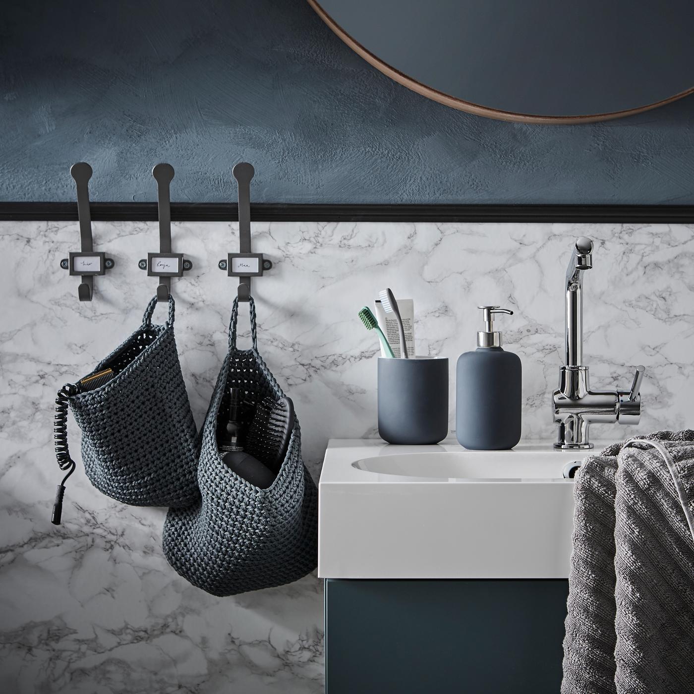 Organizing your bathroom.