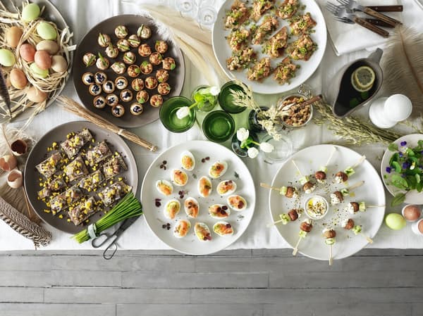 Osterbuffet mit schwedischen Spezialitäten