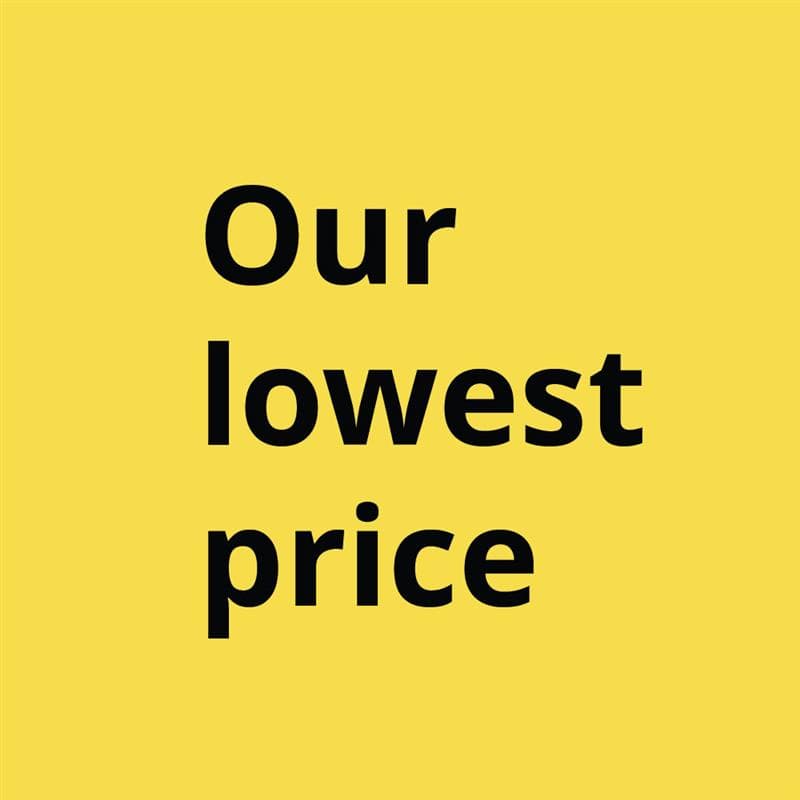 Our lowest price