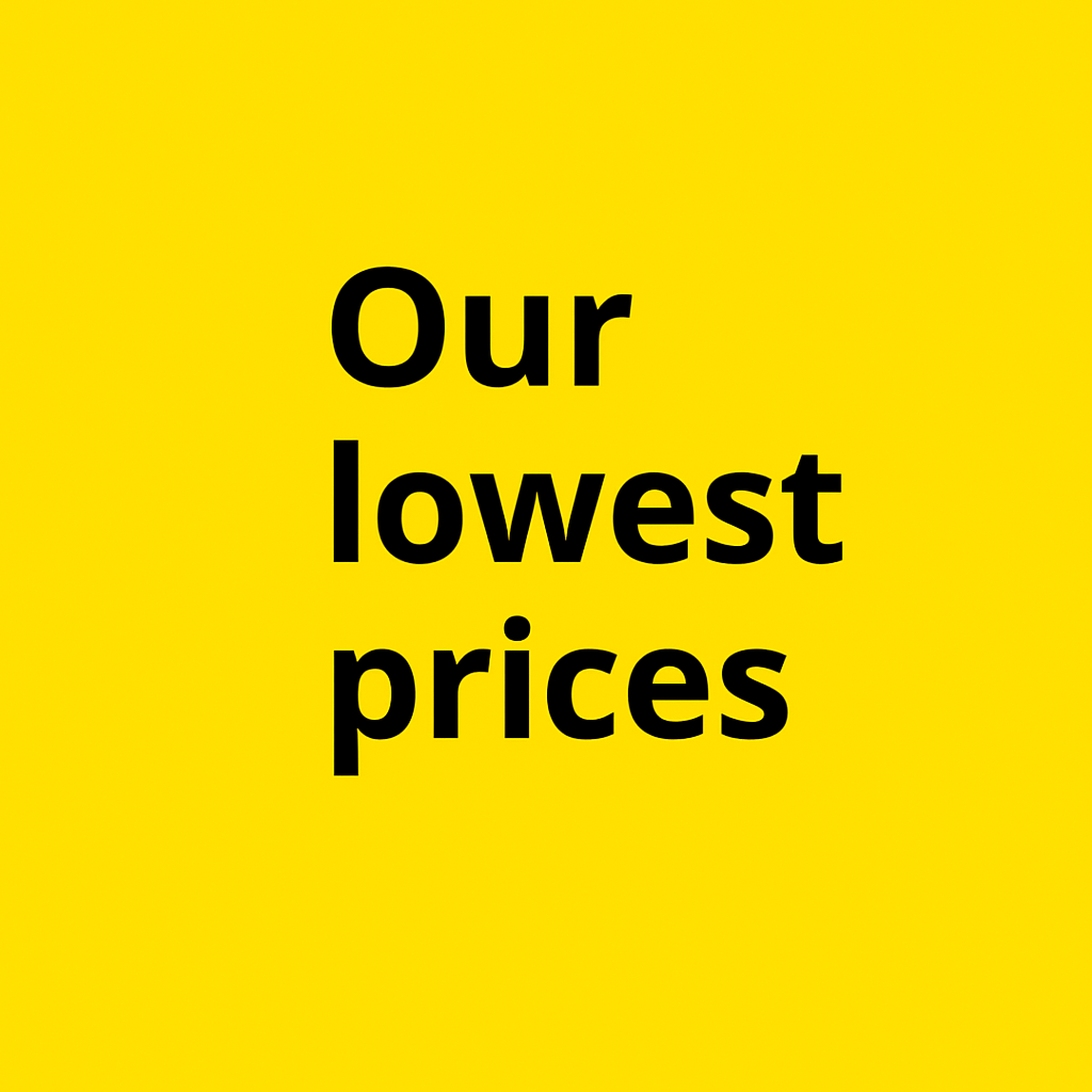 Our lowest prices