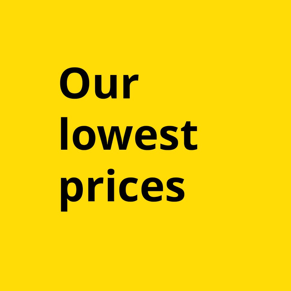 Our lowest prices