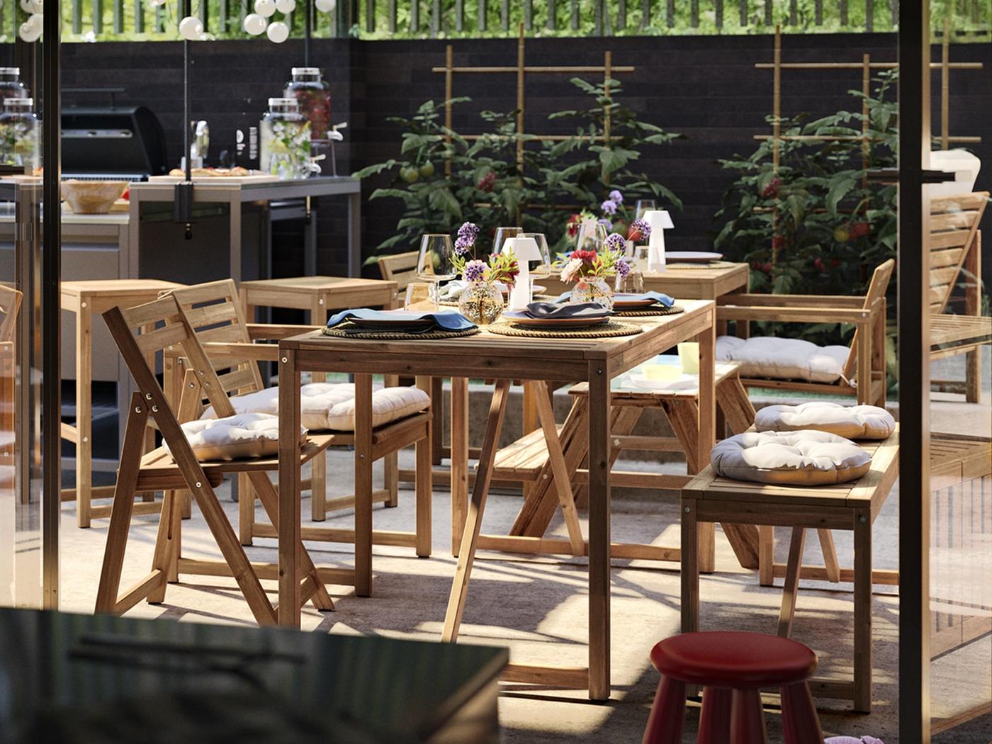 値下げ！IKEA○クッション○屋外家具用○ARHOLMA○8個 kloesan-chair-cushion-outdoor-