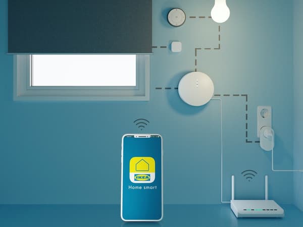 Overview of the connections in an IKEA Home smart set-up.