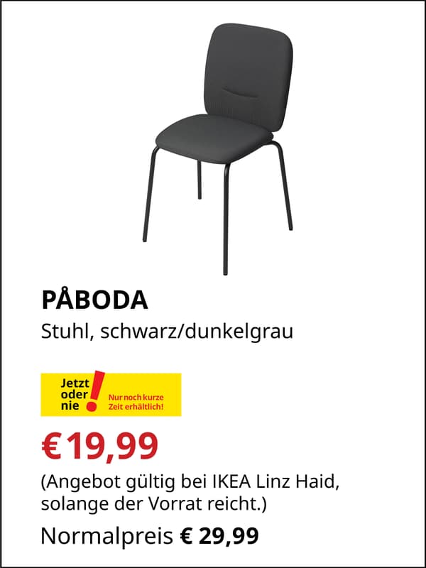 PÅBODA, Stuhl, €19,99