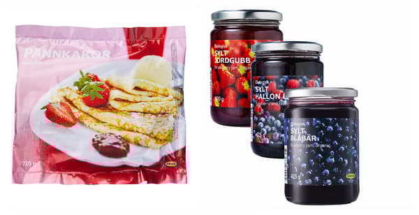 palačinky mražené + džemy