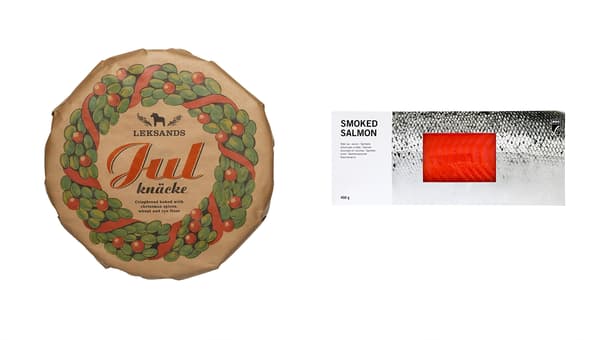 Pane croccante di segale LEKSANDS KNÄCKEBRÖD e salmone affumicato a fette certificato ASC.