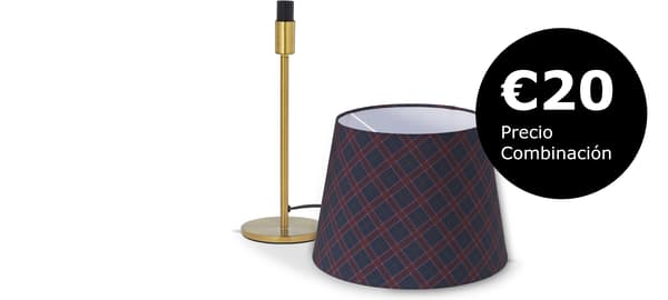 Pantalla e pé de lámpada IKEA