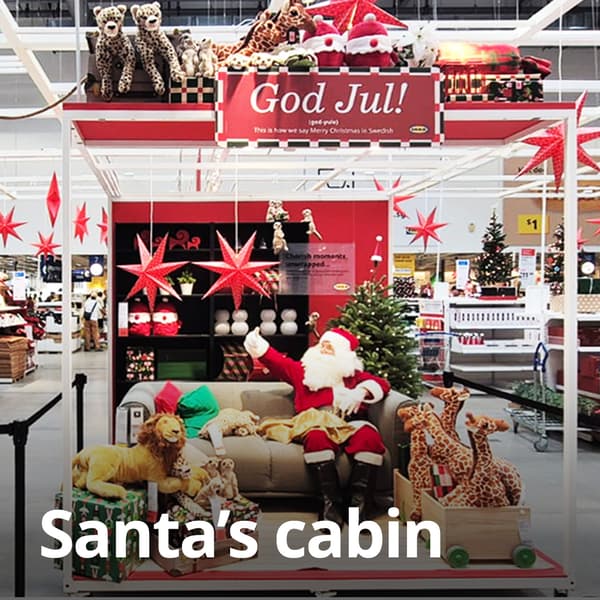 Part of the Christmas shop of IKEA Tampines store