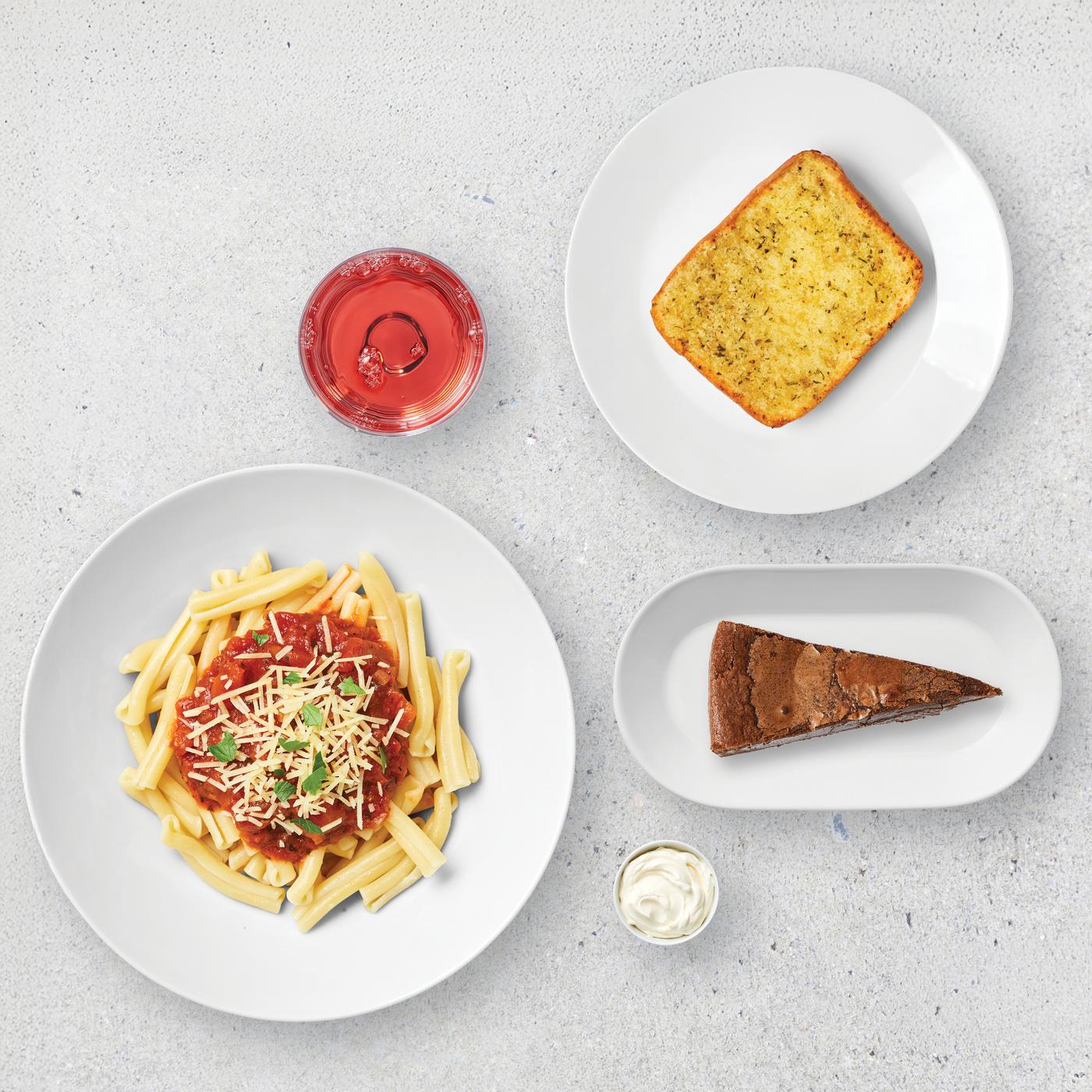 Pasta, sides and dessert for $10