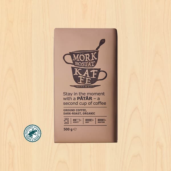 Påtår
Café de filtro en grano, tueste fuerte. Rainforest Alliance Certified, 500 g 
$169