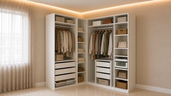 PAX Corner wardrobe, white, 211/161x236 cm - 99590725