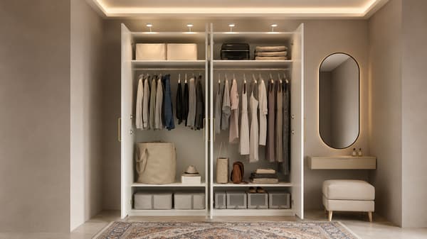 PAX / FORSAND Wardrobe, white/white, 200x60x236 cm - s69503174