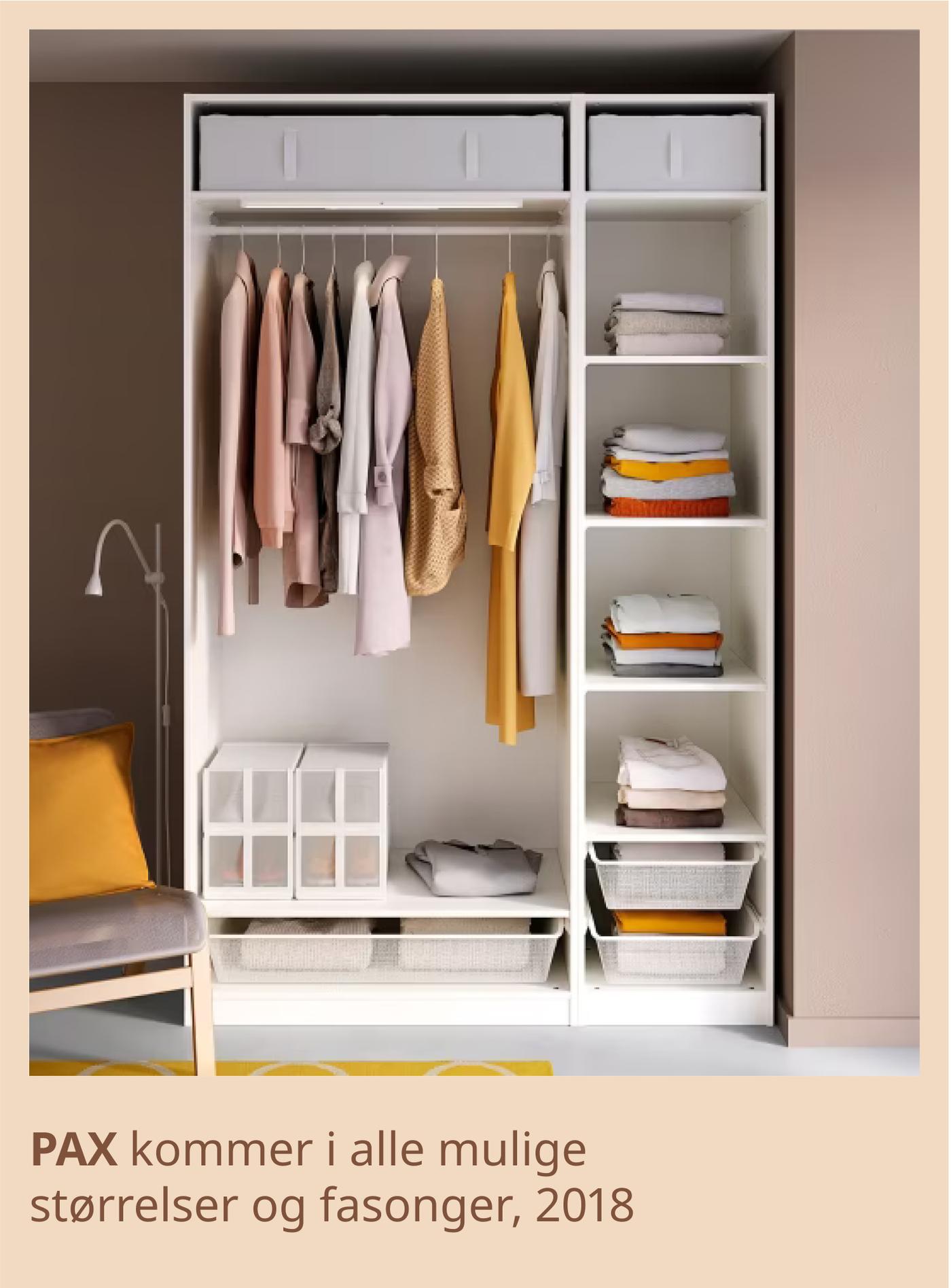 PAX garderobeløsning i hvit.
