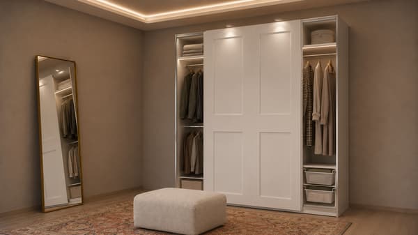 PAX / GRIMO Wardrobe combination, white/white, 200x66x201 cm - s69502848