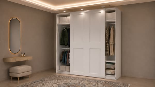 PAX / GRIMO Wardrobe combination, white/white, 200x66x236 cm - s09502851