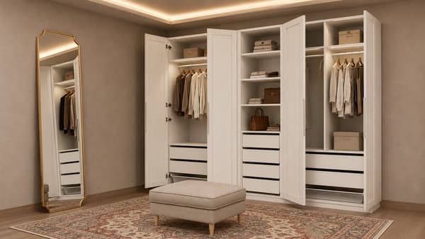 PAX / GULLABERG Wardrobe combination, white/white, 250x60x236 cm - s89563765