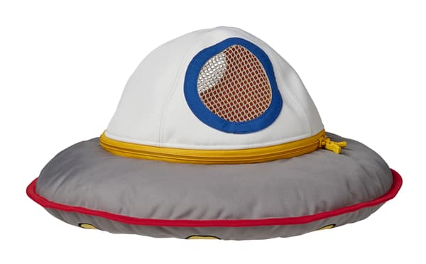 Peluche en forme de soucoupe volante.