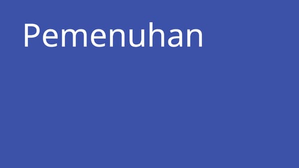 Pemenuhan