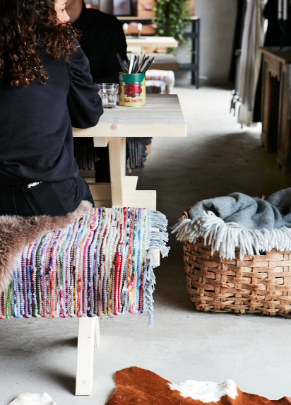 People sitting on a bench