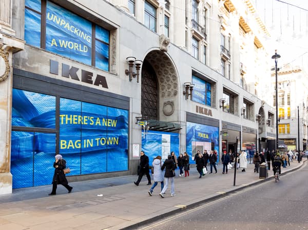 People walking by IKEA Oxford Street
