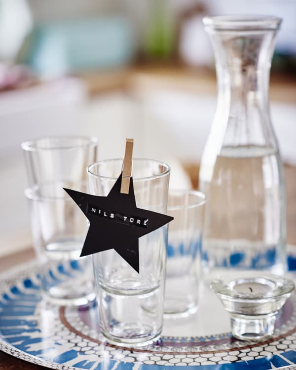 Personalising your table settings will make guests feel welcome –and allow you to control where they sit!