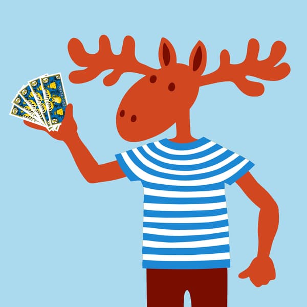 Petak gyerekpénzt tart.