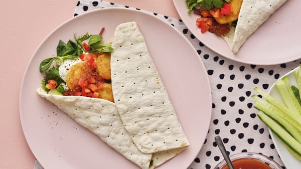 Pflanzliche Wraps mit SLAGVERK Nuggets