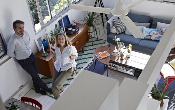 Photo d’Anne-Solange et David chez eux