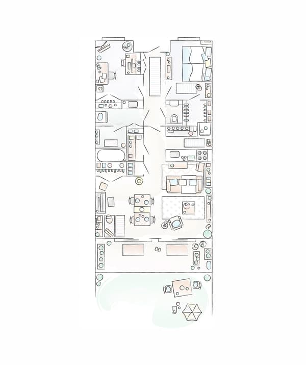 Piantina della casa di Mieko.