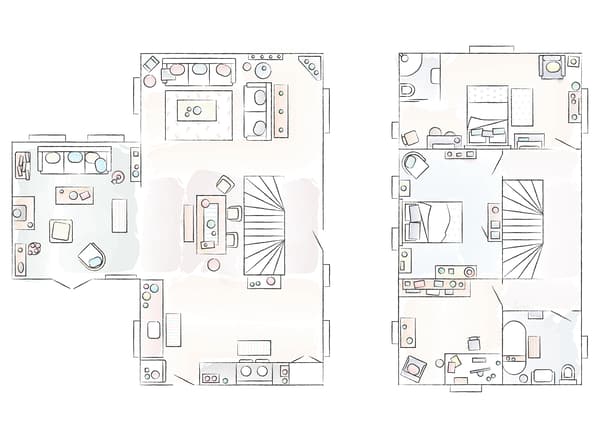 Piantina della casa di Natalie e Dug.