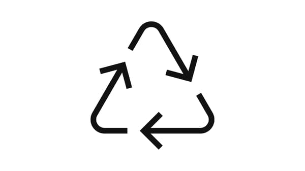Pictogram of a series of arrows shaping a triangle.