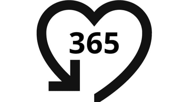 Pictogram of an arrow in the shape of a heart.