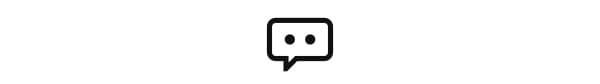Pictogramme illustrant une bulle de chat.