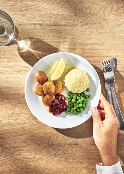 Picture of IKEA restaurant meatballs meal