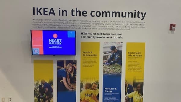 Picture of the IKEA in the community board and tv