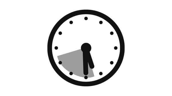 Pittogramma con orologio.